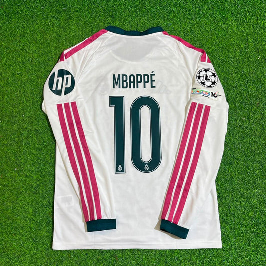 Kylian Mbappe White Long Sleeve Jersey Maillot Trikot Soccer Shirt