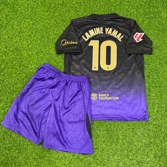 Lamine Yamal #10 Barcelona New Season Away Kids Jersey Trikot Maillot Soccer Shirt