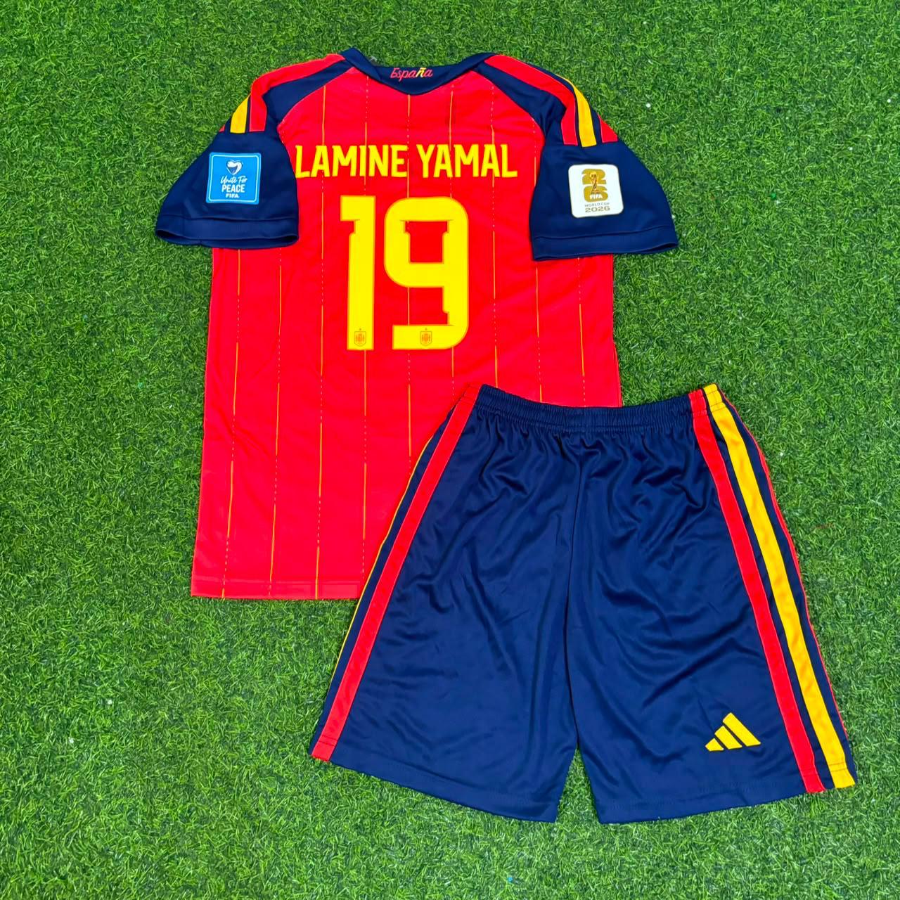 Lamine Yamal Spain 2026 World Cup Kids Football Jersey
