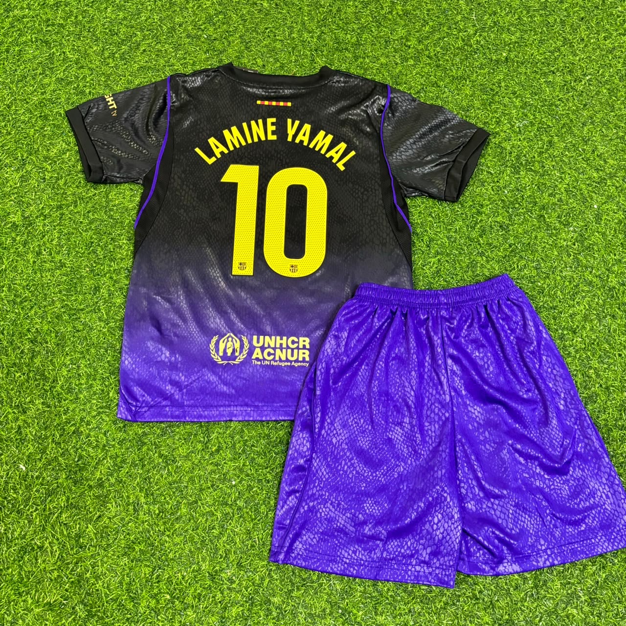 Lamine Yamal #10 Barcelona New Season Away Kids Jersey Trikot Maillot Soccer Shirt