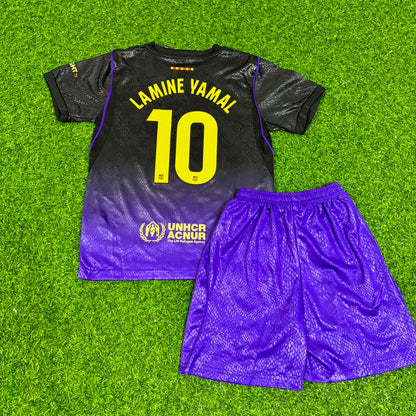 Lamine Yamal #10 Barcelona New Season Away Kids Jersey Trikot Maillot Soccer Shirt