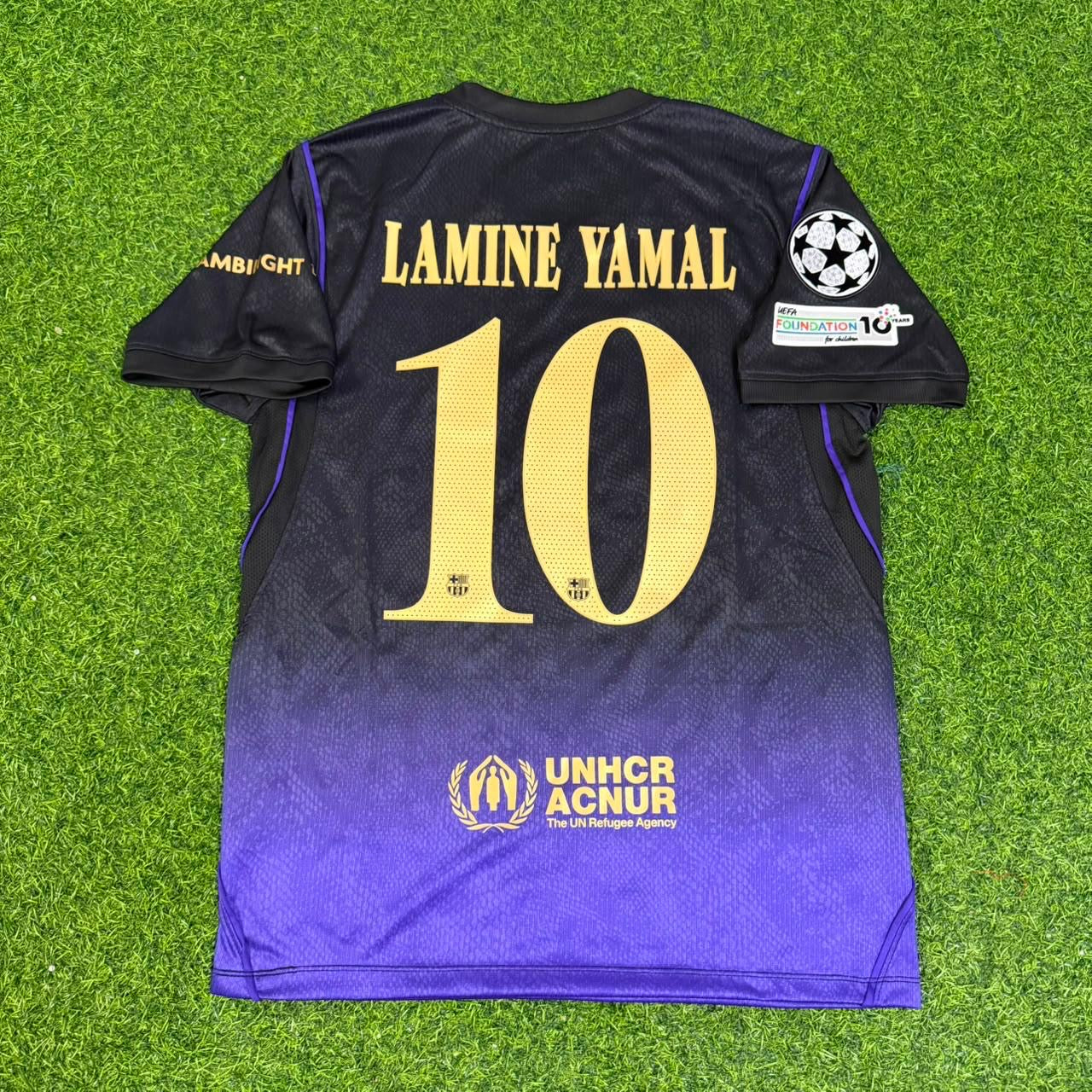 Lamine Yamal #10 Barcelona 2027 Champions League Patch New Season Away Jersey Trikot Maillot Soccer Shirt