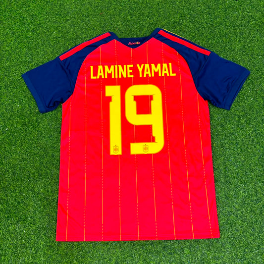 Lamine Yamal #19 Spain Two Star 2026 World Cup Champions Home Jersey Trikot Maillot