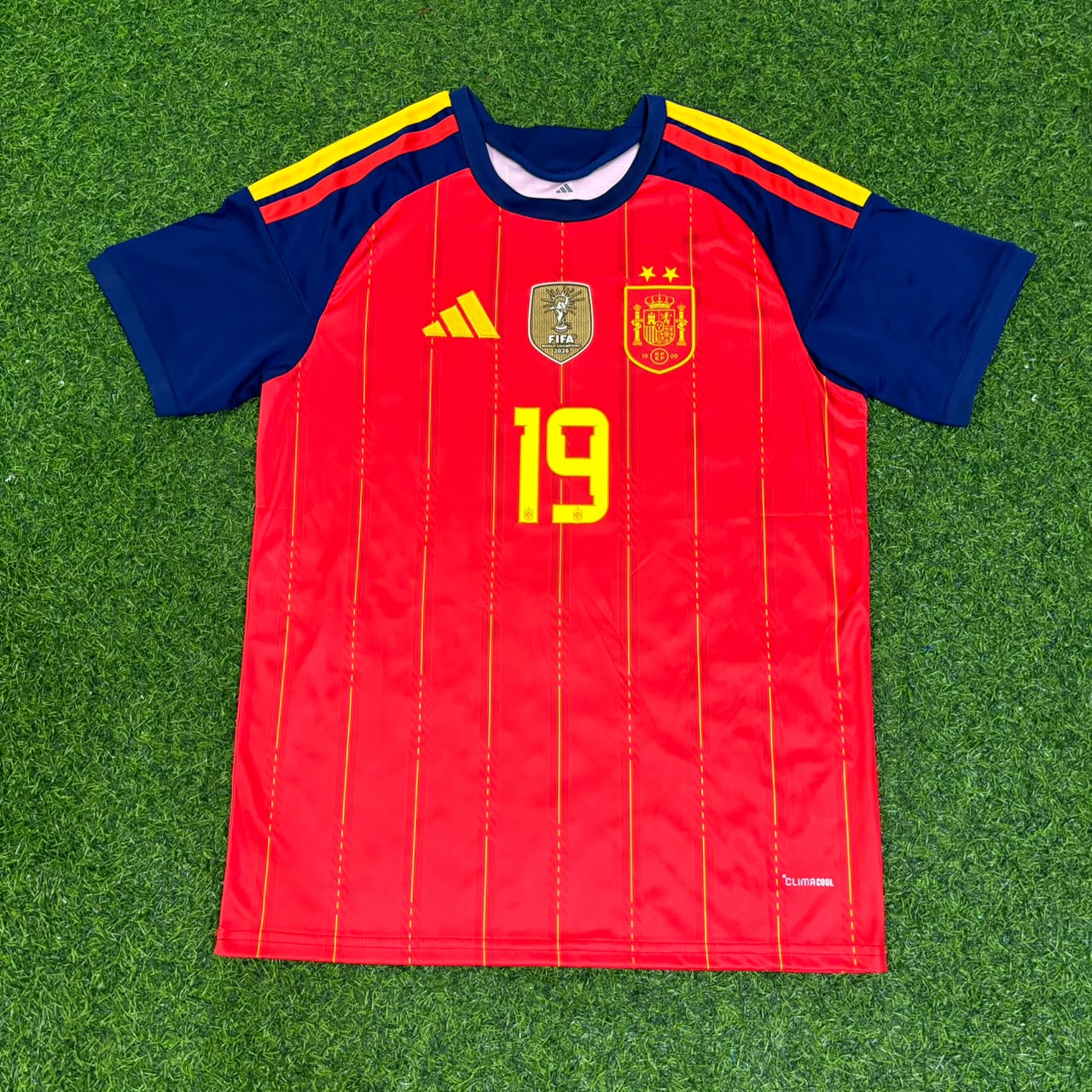 Lamine Yamal #19 Spain Two Star 2026 World Cup Champions Home Jersey Trikot Maillot