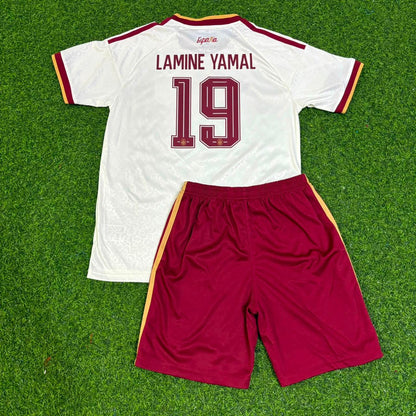 Lamine Yamal #19 Spain Two Star 2026 World Cup Champions Kids Away Jersey Trikot Maillot