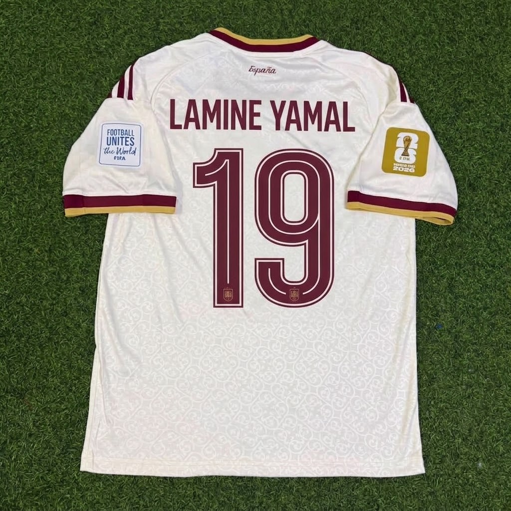 Lamine Yamal #19 Spain Two Star 2026 World Cup Champions Away Jersey Trikot Maillot