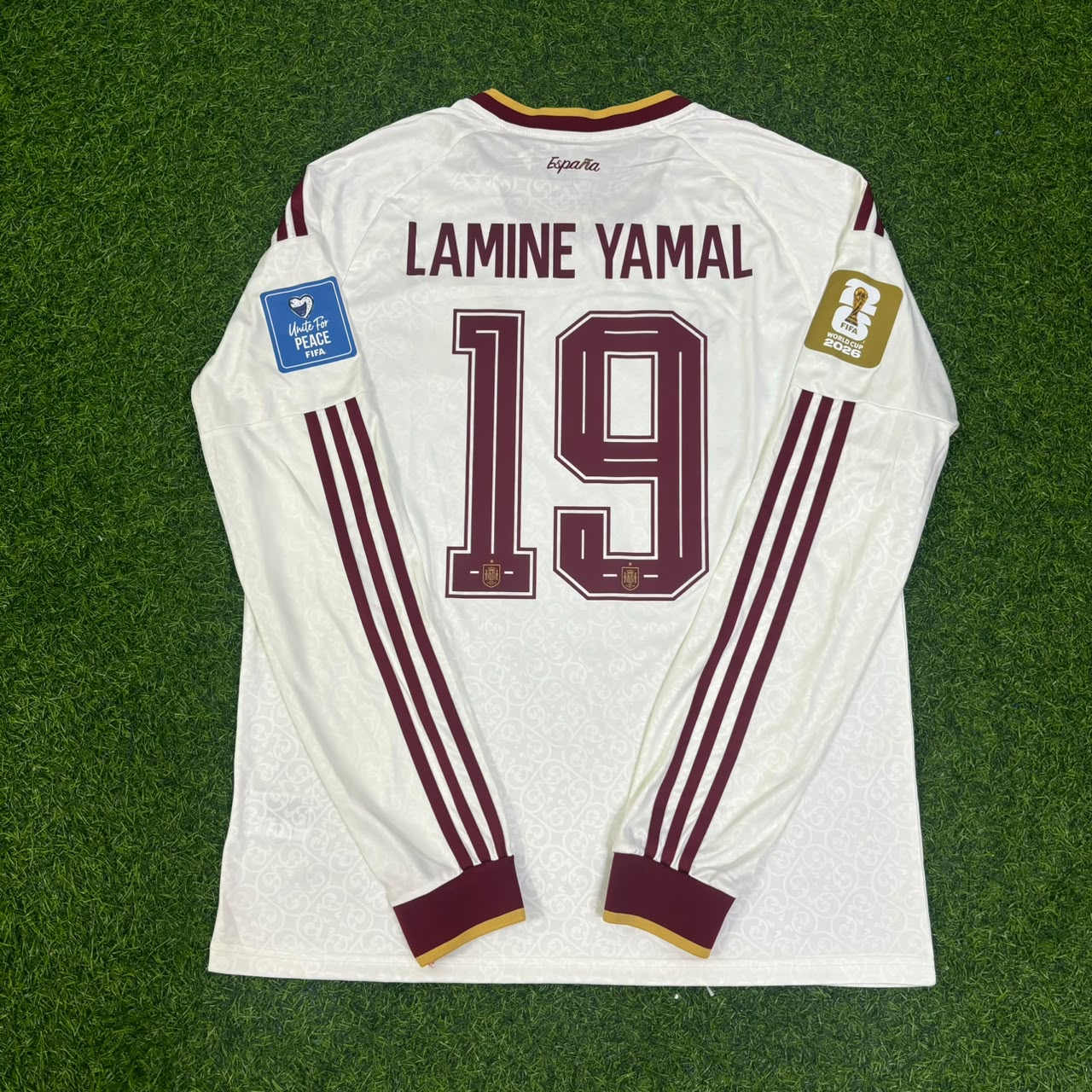 Lamine Yamal #19 Spain 2026 World Cup Away Long Sleeve Jersey Trikot Maillot