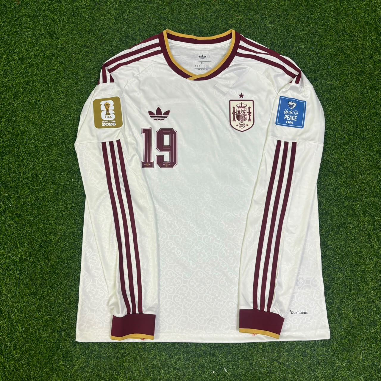 Lamine Yamal #19 Spain 2026 World Cup Away Long Sleeve Jersey Trikot Maillot