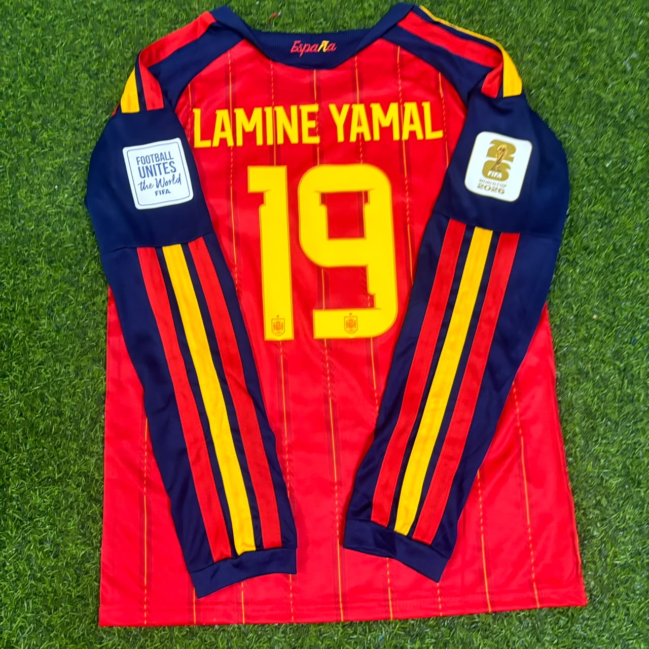 Lamine Yamal Spain 2026 World Cup Home Long Sleeve Football Jersey