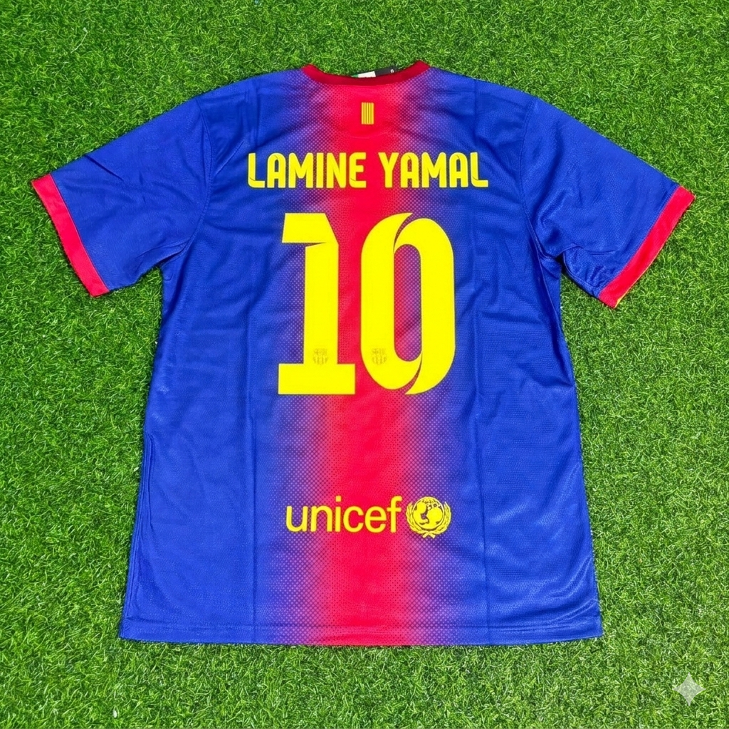 Lamine Yamal Barcelona Retro Home Football Jersey