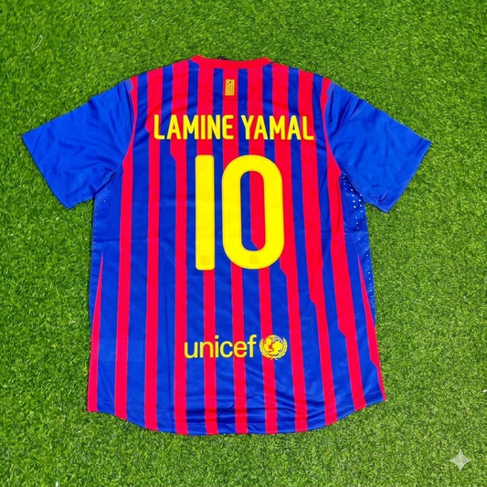 Lamine Yamal Barcelona Retro Home Football Jersey