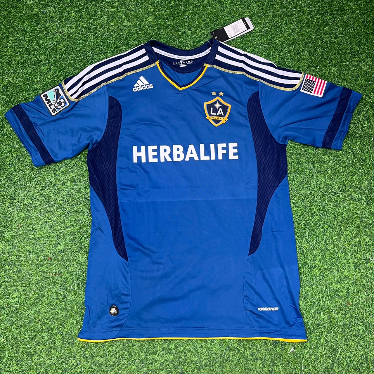 Landon Donovan LA Galaxy 11/12 Season Away Retro Blue Jersey Trikot Soccer Shirt