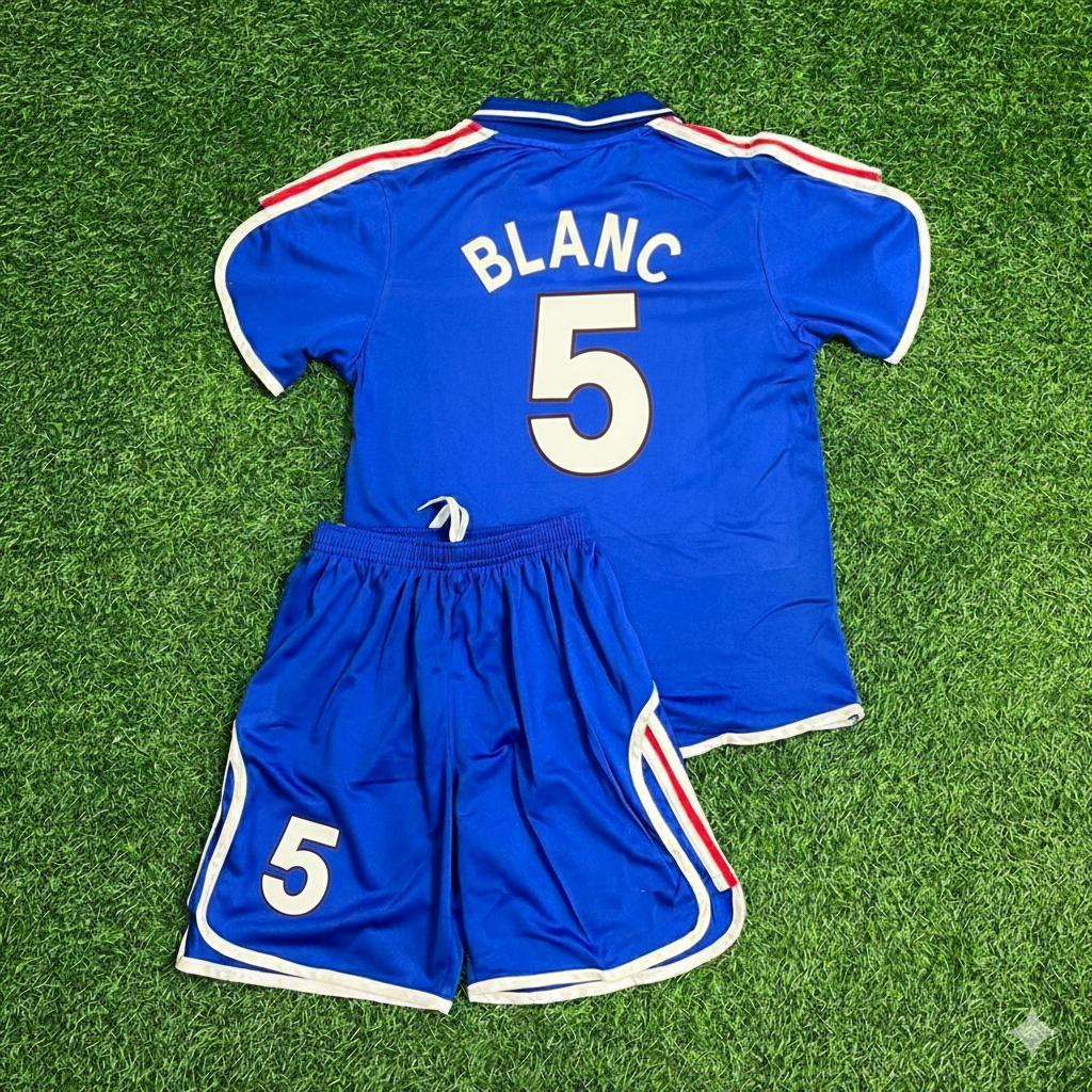 Laurent Blanc 5- France EURO 2000 2002 Retro Kids Jersey