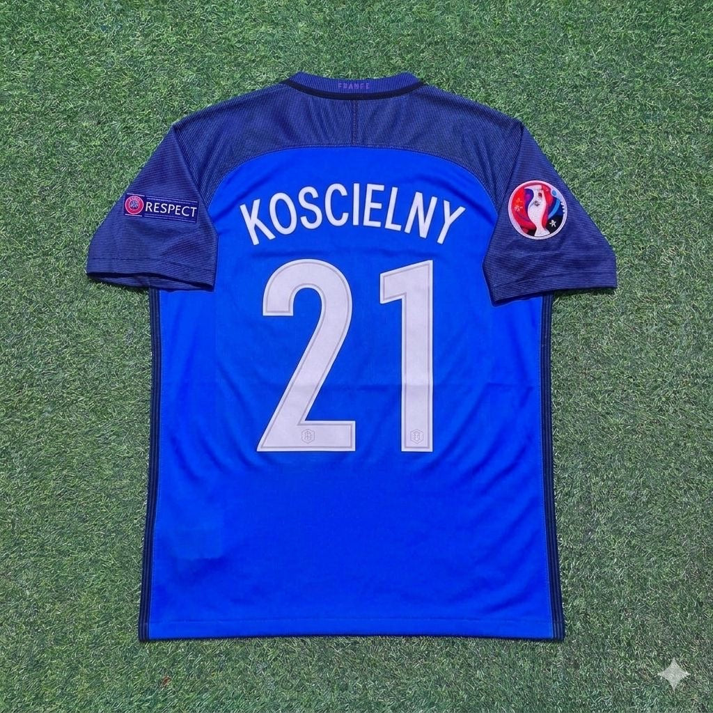 Laurent Koscielny #21 France Euro 2016 Home Retro Football Jersey
