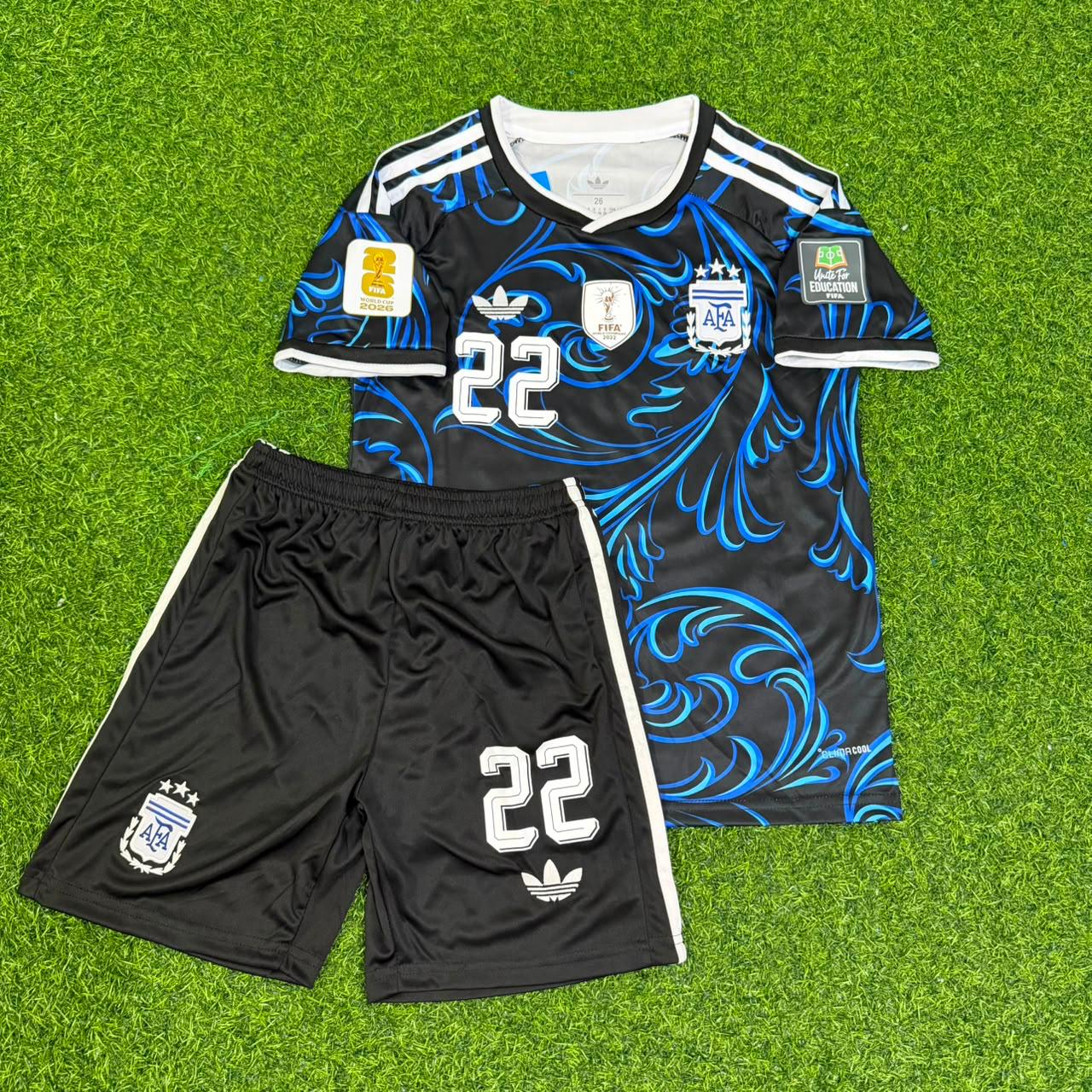 Lautaro Martinez Argentina 2026 World Cup Away Kids Football Jersey Kit