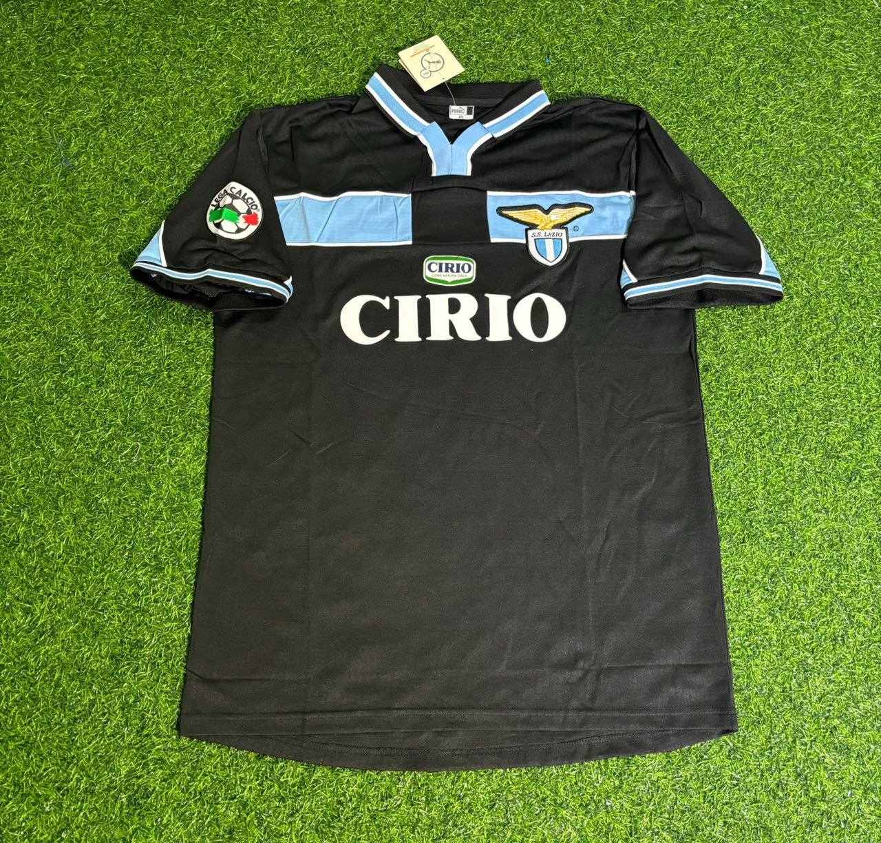 Lazio 1998/2000 Black Retro Football Jersey Trikot Maillot