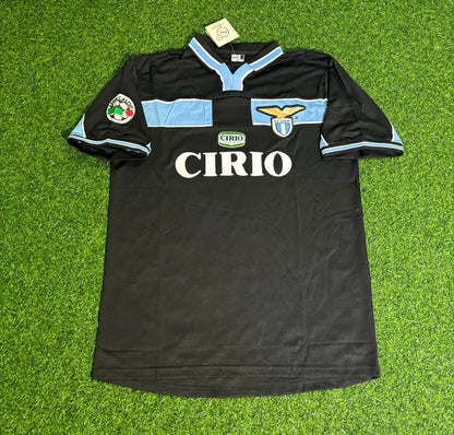Lazio 1998/2000 Black Retro Football Jersey Trikot Maillot