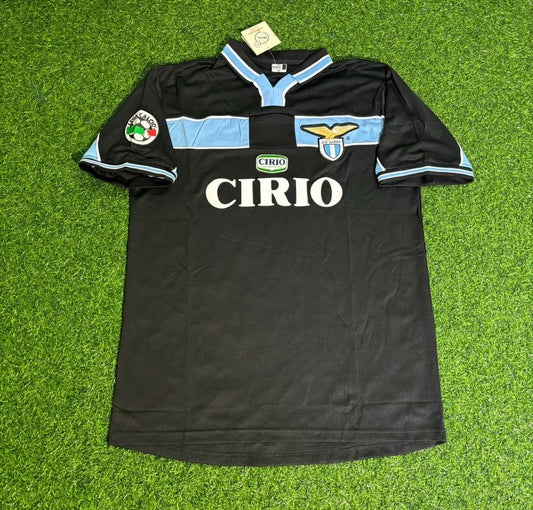 Lazio 1998/2000 Black Retro Football Jersey Trikot Maillot