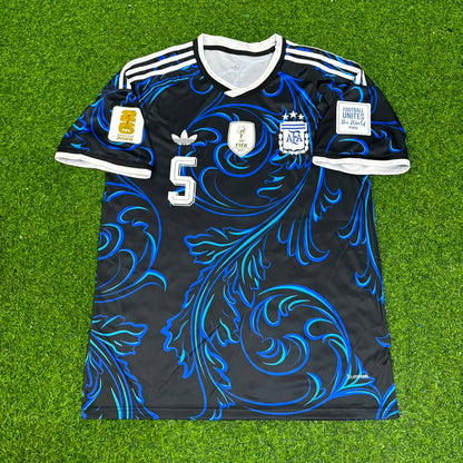 Leandro Paredes #5 Argentina 2026 World Cup New Season Football Jersey Kit