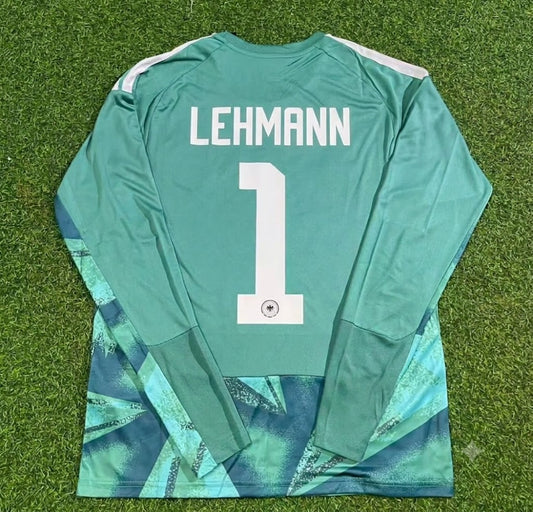 Jens Lehmann Germany Retro Goalkeeper Long Sleeve Football Jersey