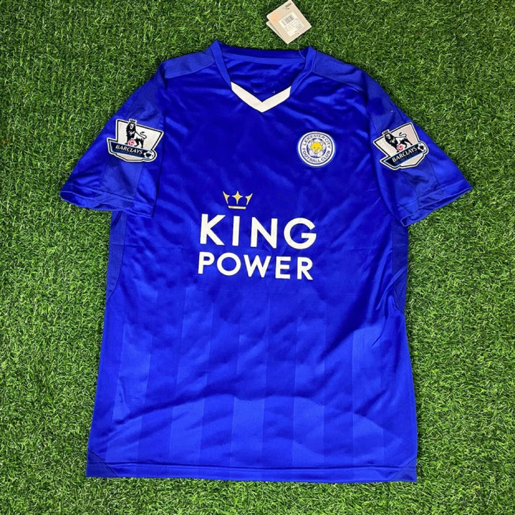 Leicester City 2015/16 Premier League Retro Kit Jersey Maillot Trikot Soccer Shirt