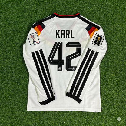 Lenart Karl #42 Germany 2026 World Cup  Long Sleeve Home Football Jersey Kit