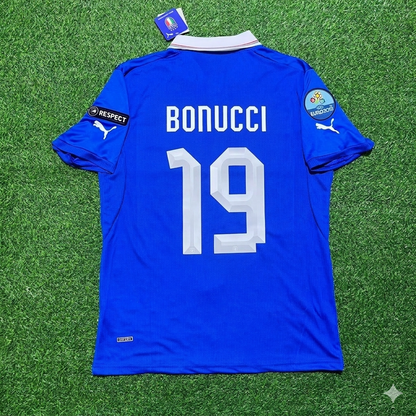 Leonardo Bonucci 19- Italy Euro 2012 Retro Home Jersey