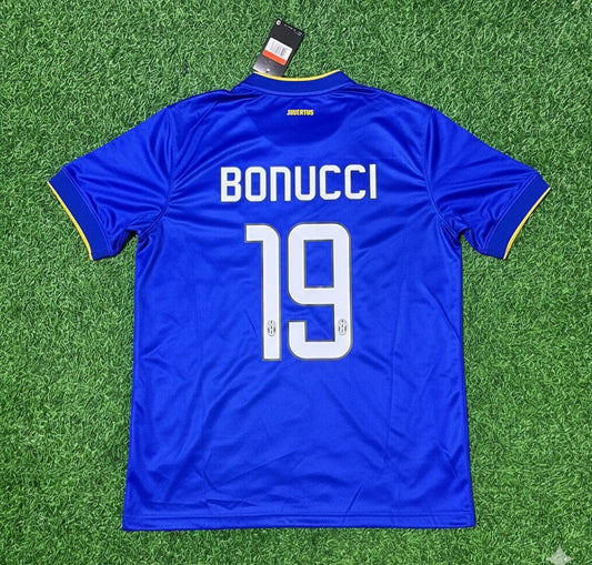 Leonardo Bonucci Juventus 2014/15 Retro Blue Football Jersey Kit