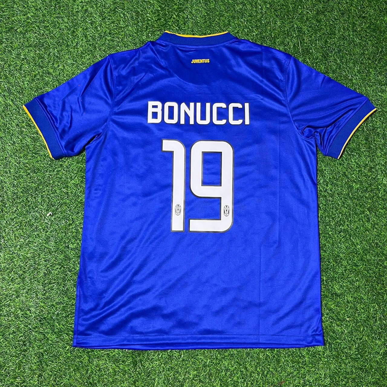 Leonardo Bonucci Juventus 2014/15 Retro Blue Football Jersey Kit