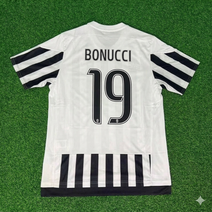 Leonardo Bonucci 19-Juventus 2015-2016 Retro Home Football Jersey Trikot