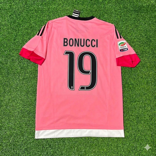 Leonardo Bonucci Juventus Retro Pink 2015-2016 Jersey Trikot