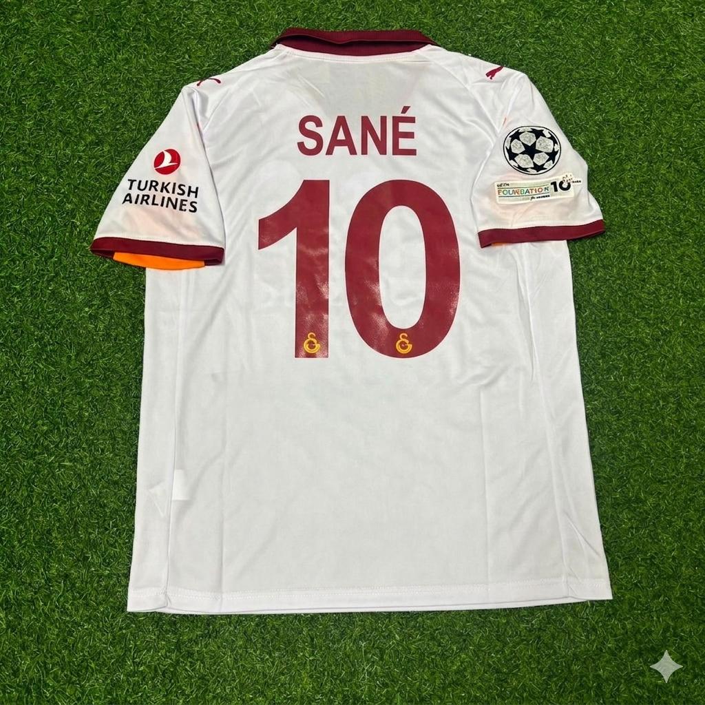 Leroy Sane #10 Galatasaray 2025-2026 Away Champions League Jersey Trikot
