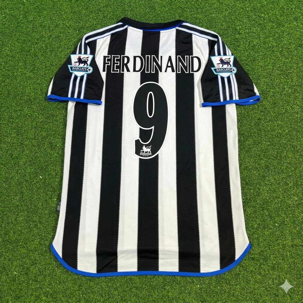 Les Ferdinand #9 Newcastle United Retro Trikot Kit Jersey Soccer Shirt