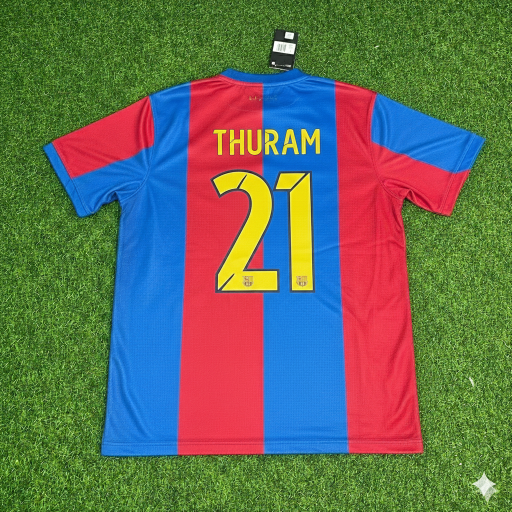 Lilian Thuram Barcelona 2006/2007 Home Retro Football Jersey