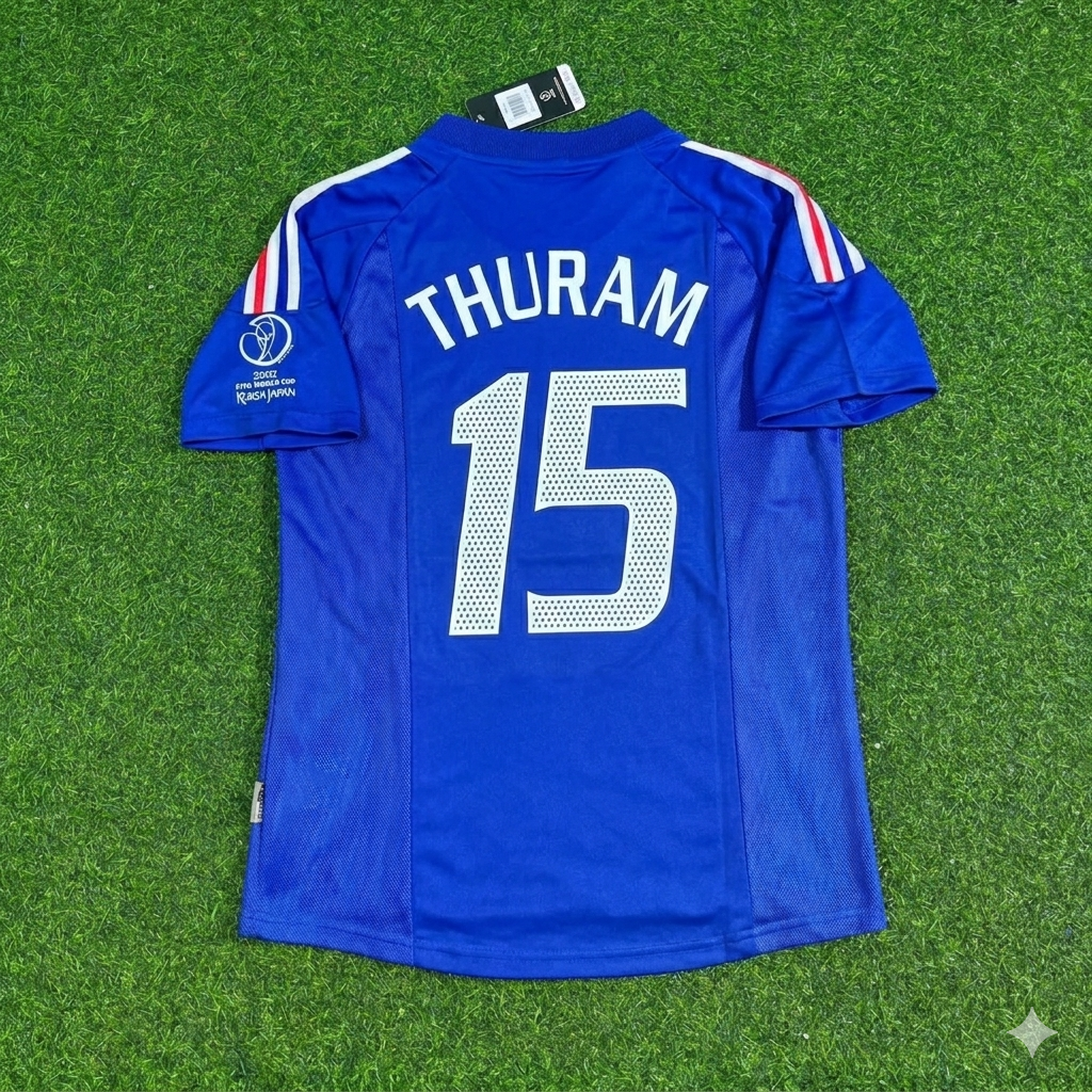 Lilian Thuram #15 France 2002 World Cup Retro Football Jersey