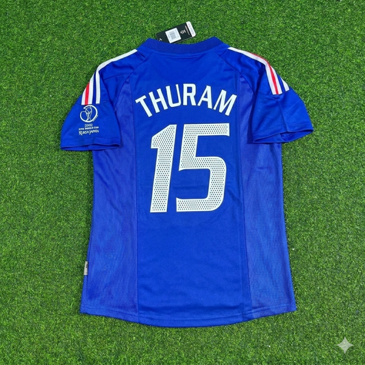 Lilian Thuram #15 France 2002 World Cup Retro Football Jersey