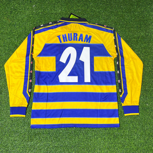 Lilian Thuram Parma 1999/2000 Retro Long Sleeve Football Jersey Kit