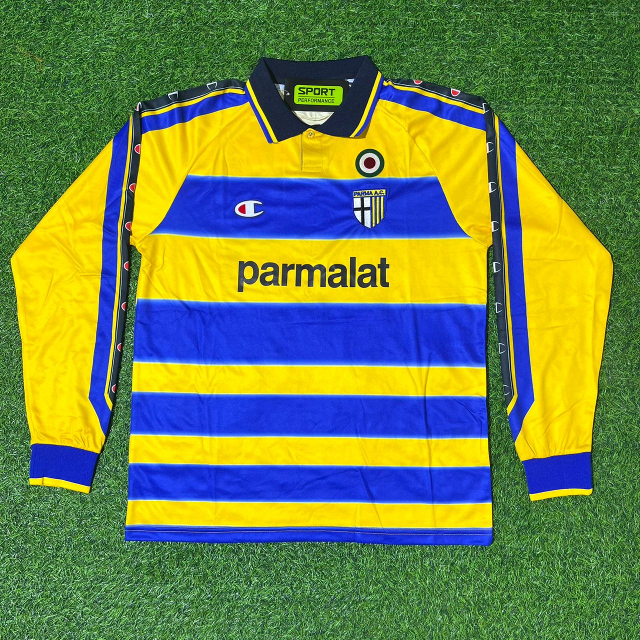 Lilian Thuram Parma 1999/2000 Retro Long Sleeve Football Jersey Kit