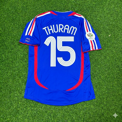 Lilian Thuram France 2006 World Cup Blue Retro Kit – | Trikot | Maillot Soccer Shirt