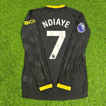 Iliman Ndiaye #7 Manchester City 2026/2027 New Season Away Black Long Sleeve Jersey Trikot Maillot Soccer Shirt