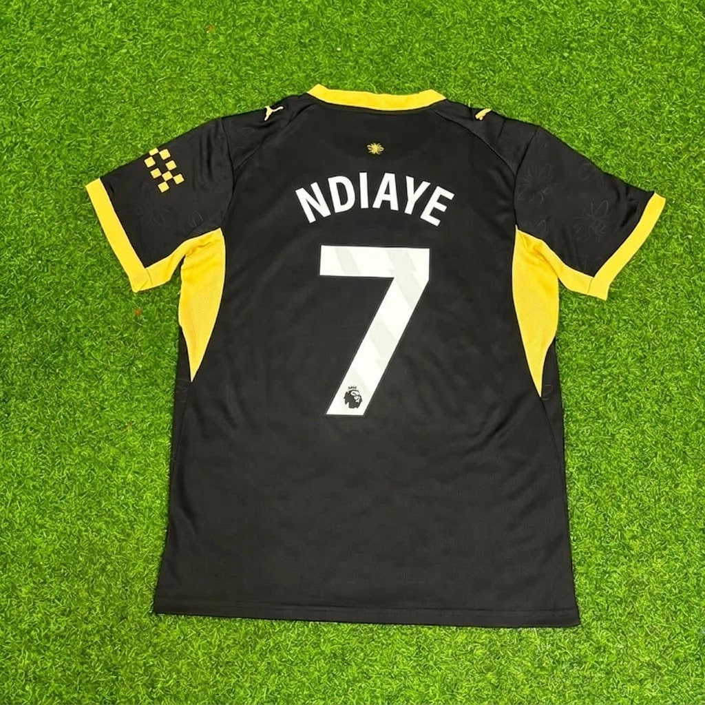 Iliman Ndiaye #7 Manchester City Away Black New Season 2027 Jersey Trikot Maillot Soccer Shirt