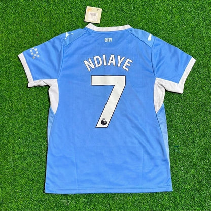 Iliman Ndiaye #7 Manchester City 2026-27 Home New Season Jersey Trikot Maillot Soccer Shirt