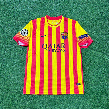 Lionel Messi 10 - Barcelona 2013/2014 Yellow Red Retro Jersey Trikot