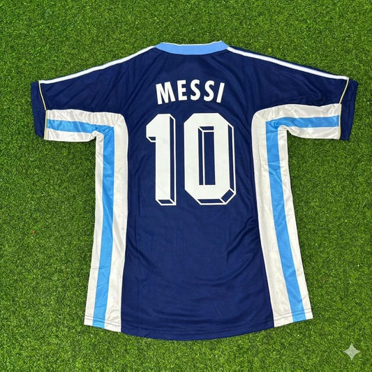 Lionel Messi #10 Argentina Blue Retro Football Jersey