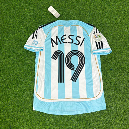 Lionel Messi Argentina 2006 World Cup Retro Soccer Jersey Maillot Trikot Maglia