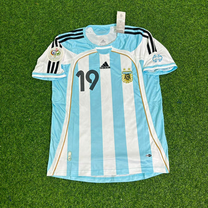 Lionel Messi Argentina 2006 World Cup Retro Soccer Jersey Maillot Trikot Maglia