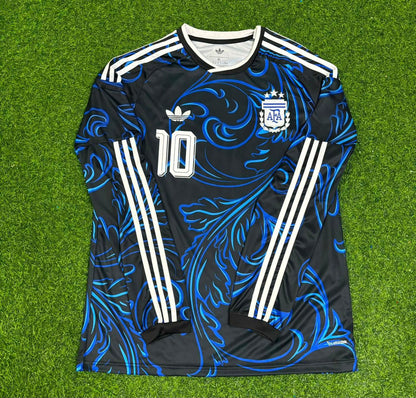 Diego Armando Maradona #10 Argentina Retro Away Long Sleeve Football Jersey