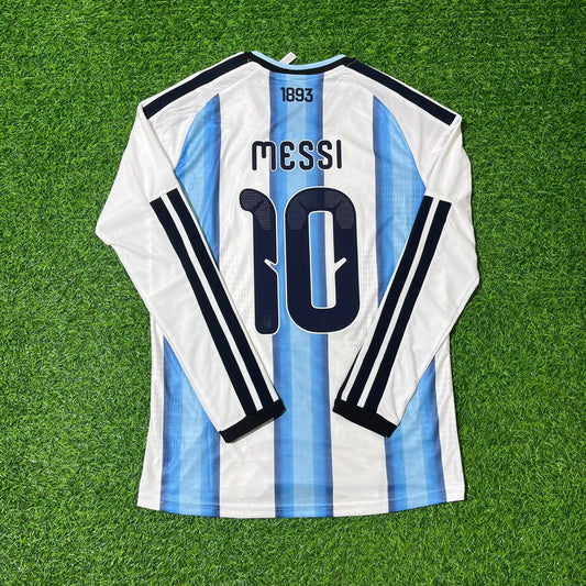 Lionel Messi Argentina 2026 World Cup Long Sleeve Football Jersey Kit