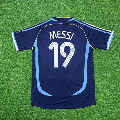 Lionel Messi Argentina Dark Blue Home Retro Football Jersey Kit