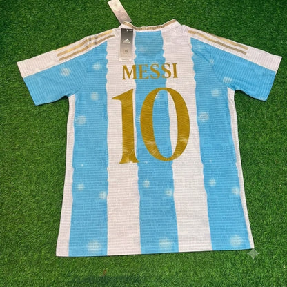 Lionel Messi Argentina Commerative Anniversary Football Jersey Trikot Maillot